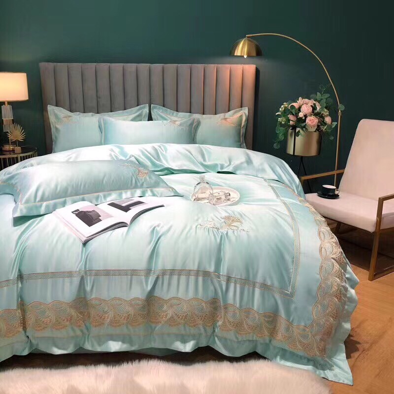 水洗真丝双股全棉蕾丝四件套床上用品家纺被套详情10