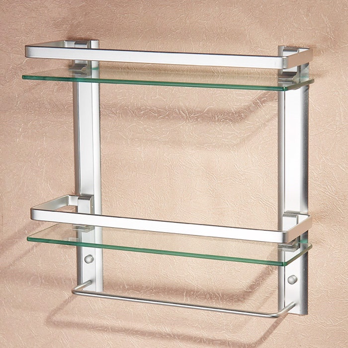 30-centimeter rectangular glass storage rack, rectangular single-layer aluminum alloy glass storage rack undefined