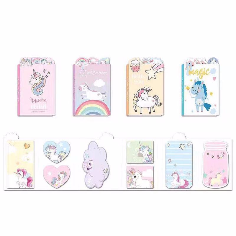 Foreign Trade Explosive Cute Cartoon Unicorn 60% Discount Note Book N Times Stick Student Notepad Post-It Specification drawing