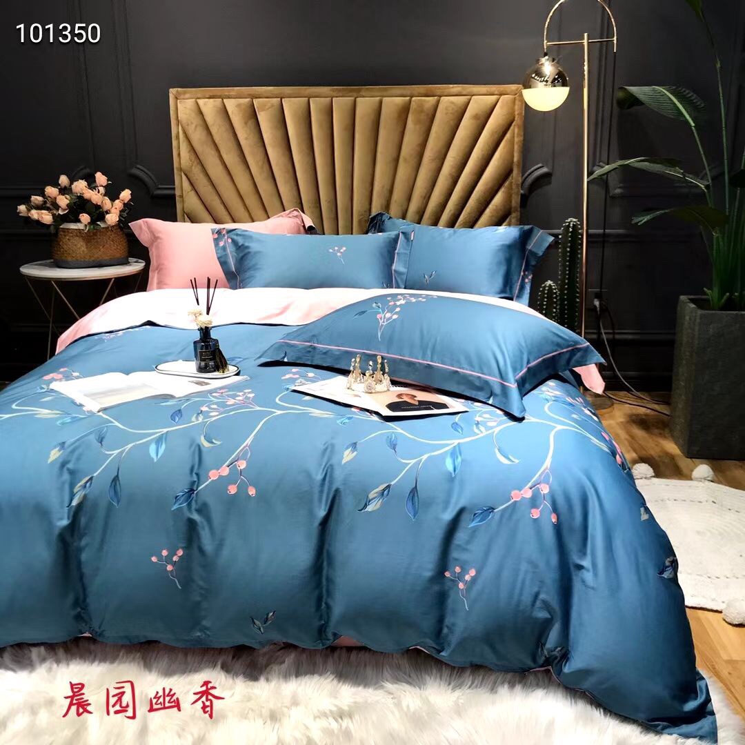 新品60支印花长绒棉四件套！床上用品家纺被套详情1