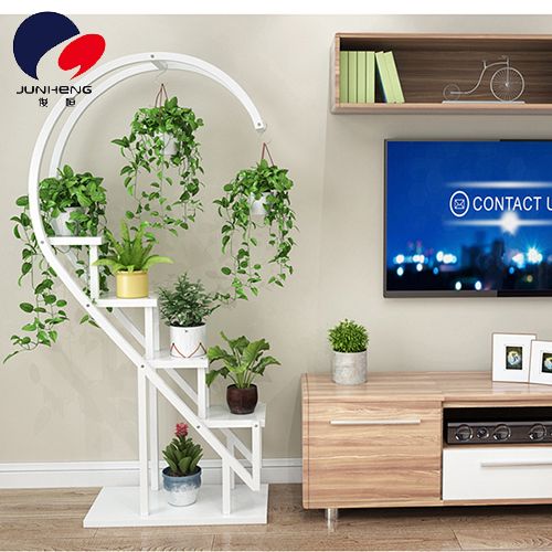 Home flower stand, flowerpot stand, balcony decoration shelf, living room simple floor-standing heart-shaped shelf A626 details Picture