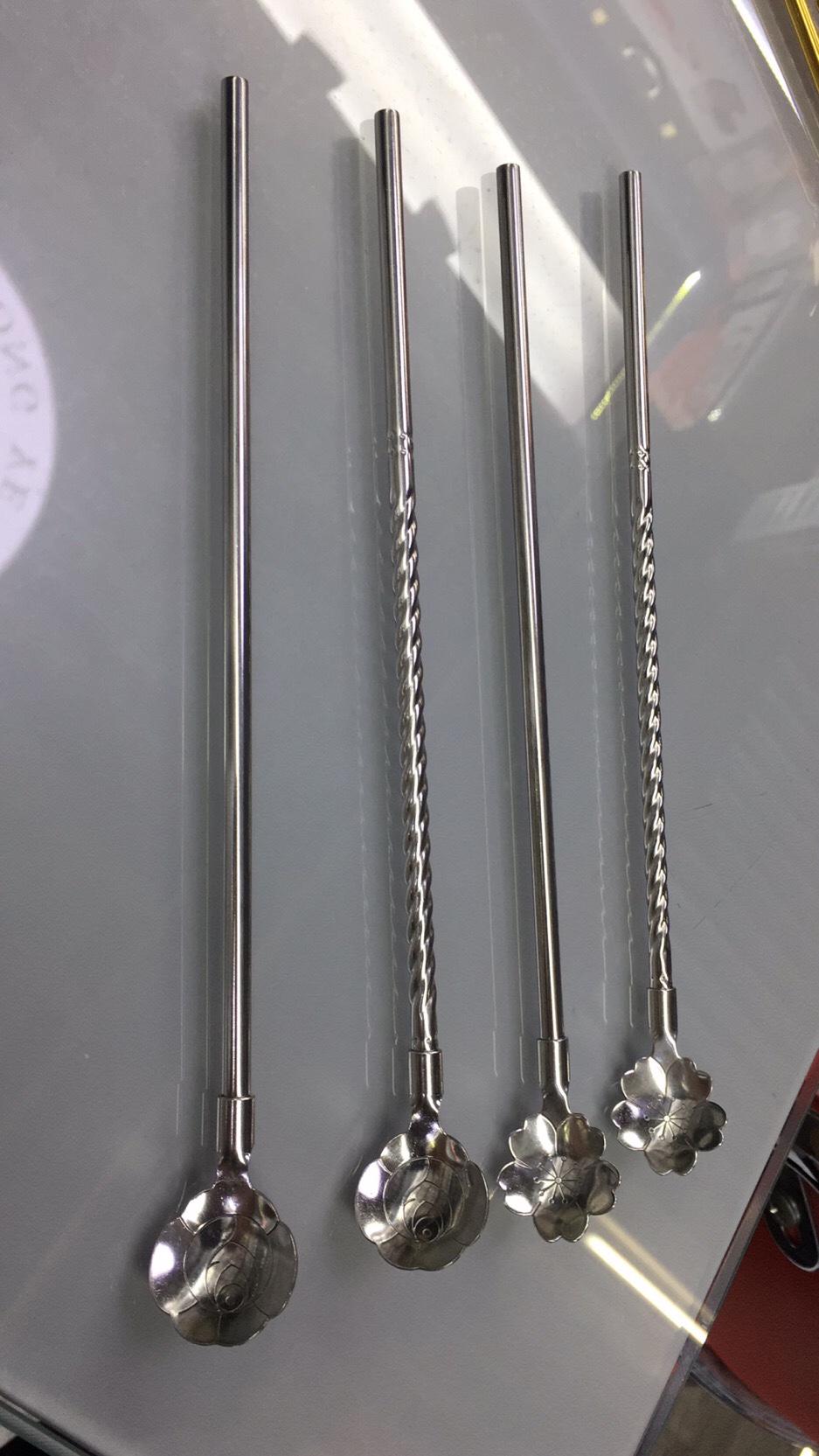 304 Material Straw Spoon Specification drawing