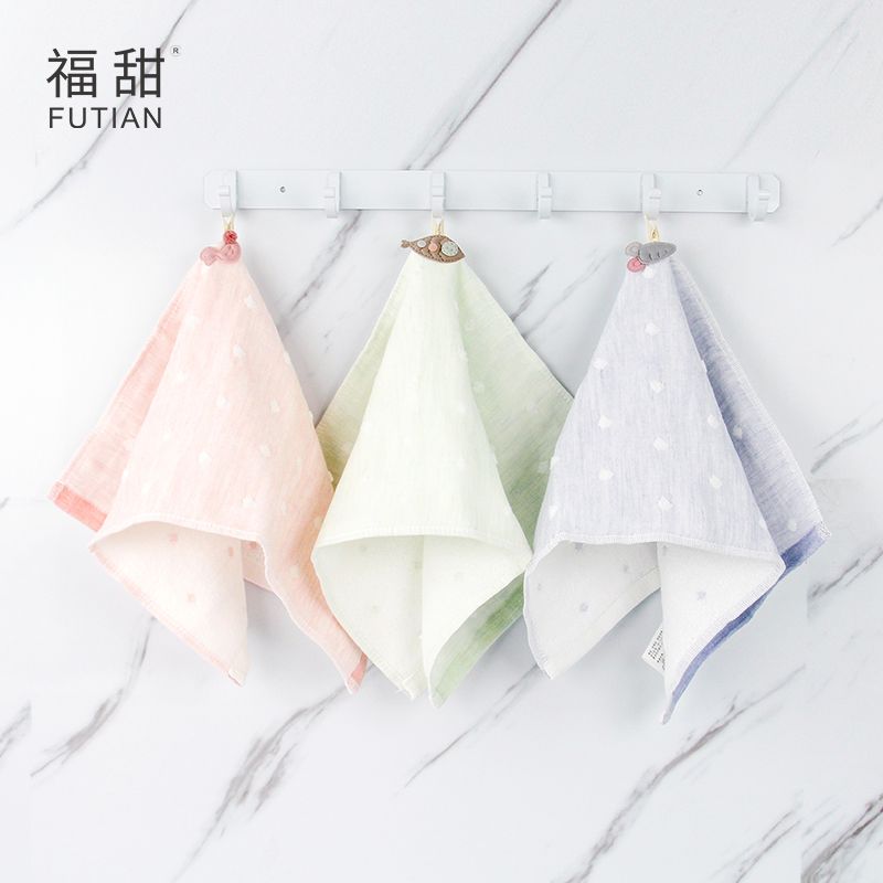 Yiwu Quality Products - Futian - Star Dot Cloth Applique Baby Towels, Soft Gauze Baby Towels, hook-and-loop absorbent Small towels Specification image