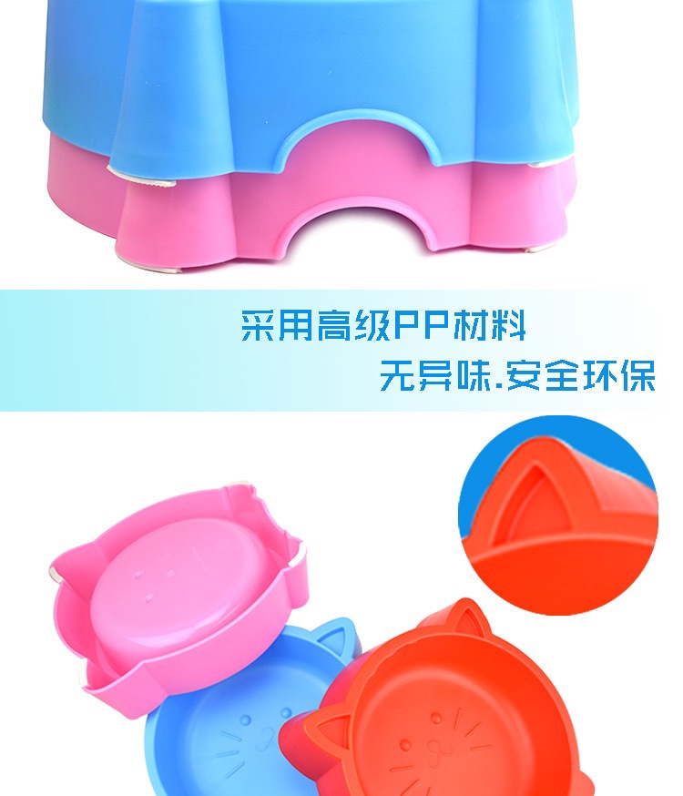 Pet Supplies Pet food utensils Pet Bowl Cat dog General purpose bowl Small dog cartoon plastic bowl Non-slip dog bowl undefined