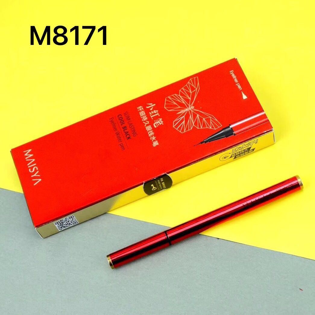 0.8ml MAISYA 玛之雅 笔触轻盈 浓郁魅黑小红笔纤细持久眼线水笔详情图1