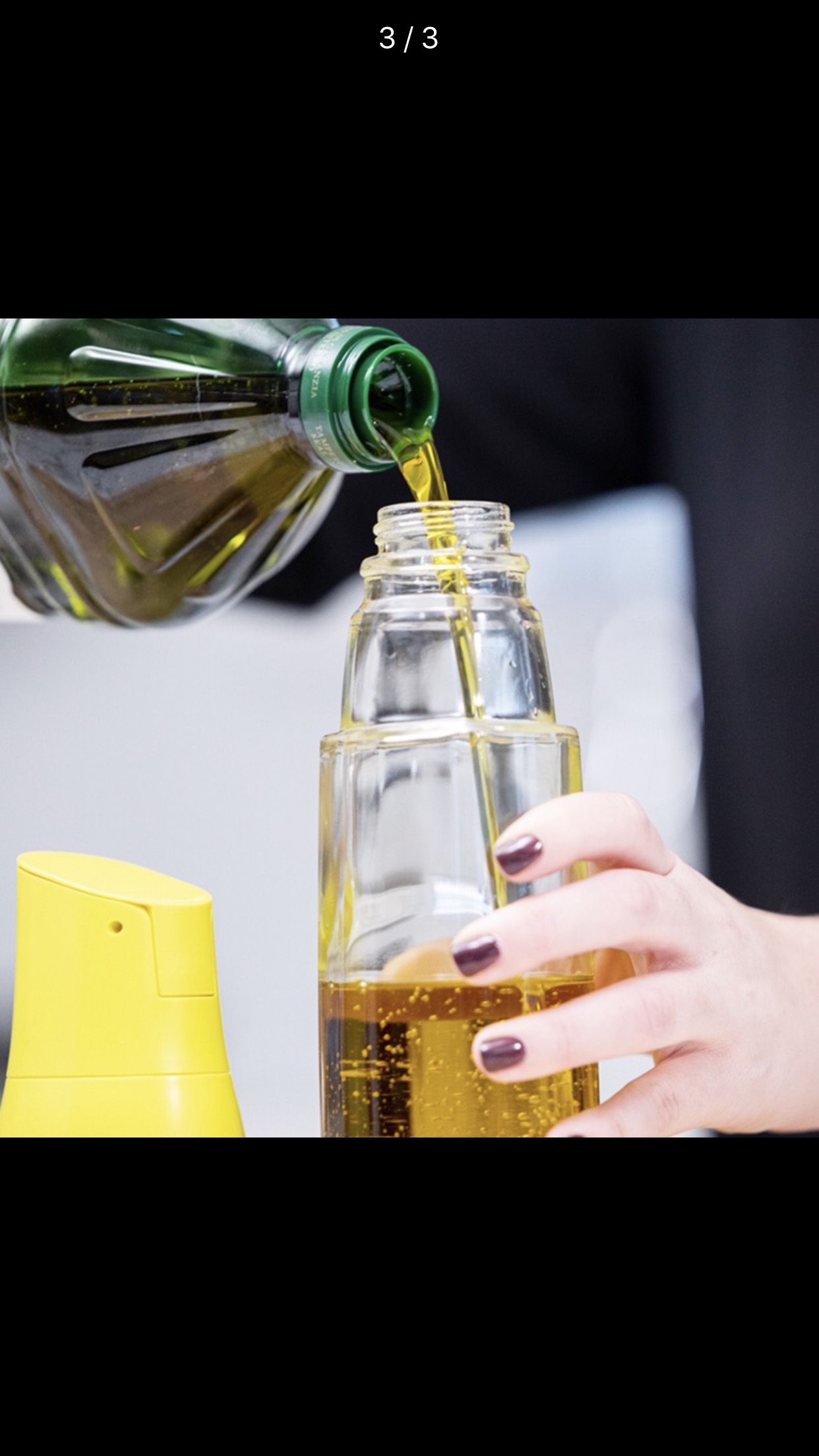 Canadian brand automatic opening oil can, drip-proof and leak-proof yellow pic 1