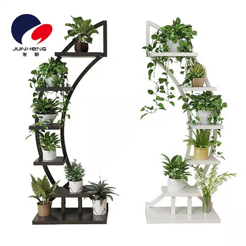 欧韩花架子多层室内特价阳台置物架铁艺客厅省空间花盆落地式绿萝      A619      月亮细节图