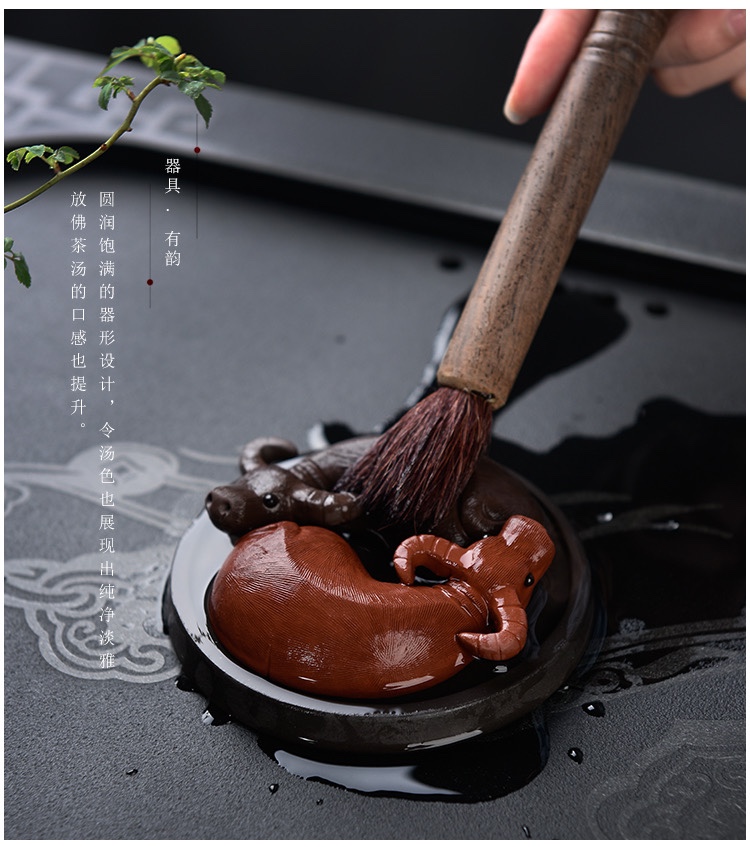 紫砂牛转乾坤茶宠摆件精品个性可养纯手工创意扭转乾坤牛雕塑茶玩详情图9