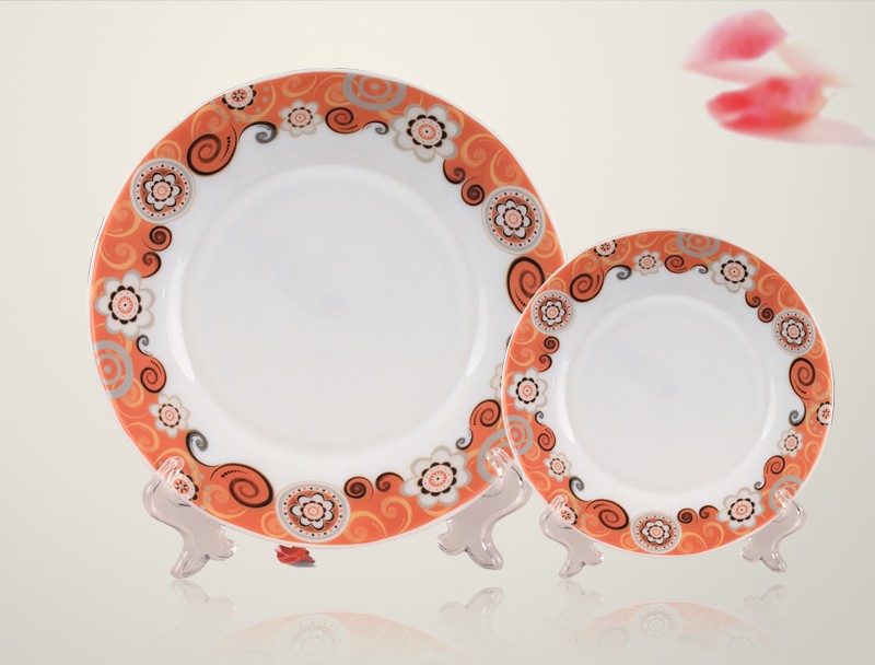 10寸餐盘白玉盘盘乳白玻璃家用酒店用-flat plate10'详情图4