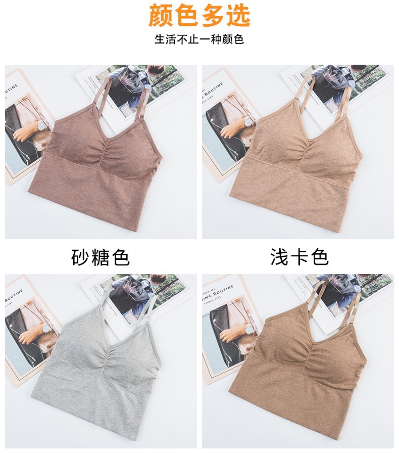 新款兰精莫代尔内衣乳胶胸垫无钢圈文胸睡眠胸罩聚拢美背两种穿搭背心内搭外穿详情图4