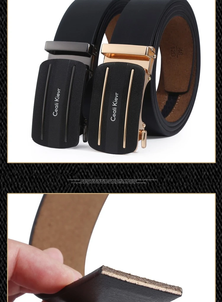 Hot-selling and best-selling men's automatic buckle belt, Korean version business casual belt, men's belt, belt manufacturer wholesale detail image 9