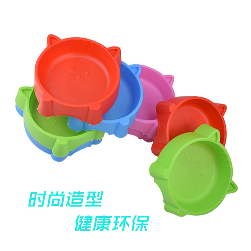 Pet supplies, pet food utensils, pet bowls, universal bowls for cats and dogs, small dog cartoon plastic bowls, anti-slip dog bowls Item Picture