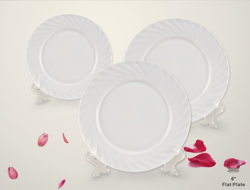 10-inch dinner plate, white jade plate, milky white glass, for home and hotel use -flat Plate 10 details Picture