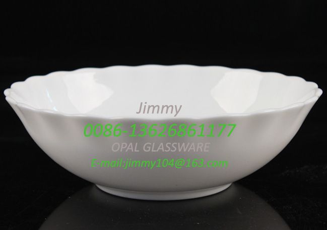 8寸碗玻璃碗耐热玻璃乳白玻璃碗-8寸汤碗 soup bowl图
