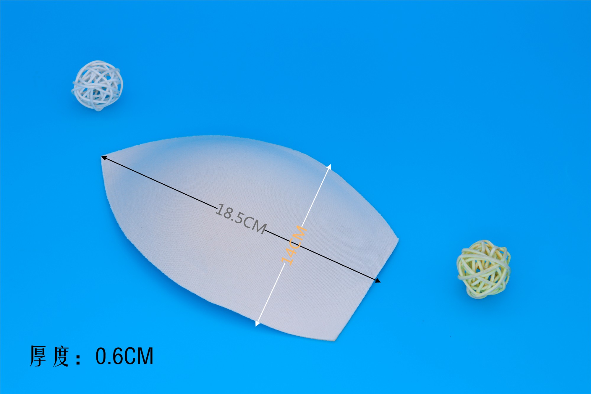 厂家直销高品质舒适服装辅料三线三角罩杯，大量批发，可来样定做详情图1