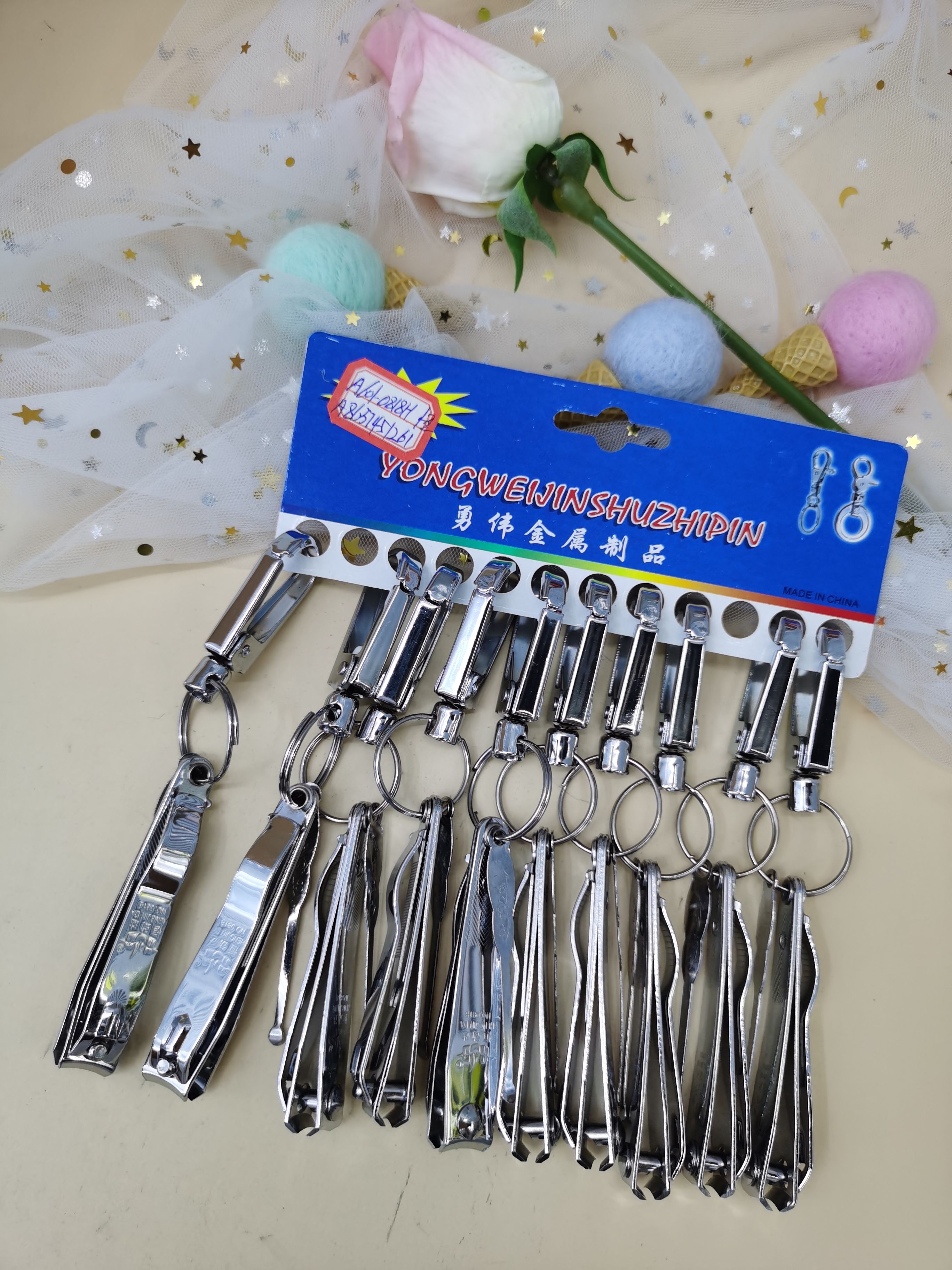 Key chain Metal chain nail clipping key chain manufacturers direct key chain