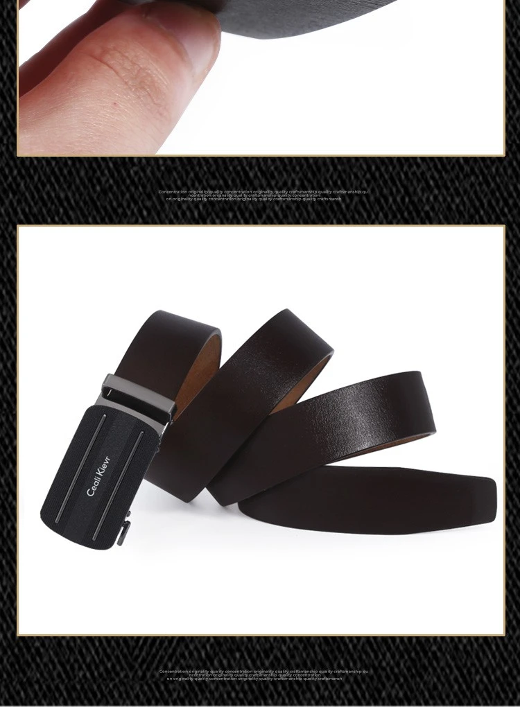 Hot-selling and best-selling men's automatic buckle belt, Korean version business casual belt, men's belt, belt manufacturer wholesale detail image 10