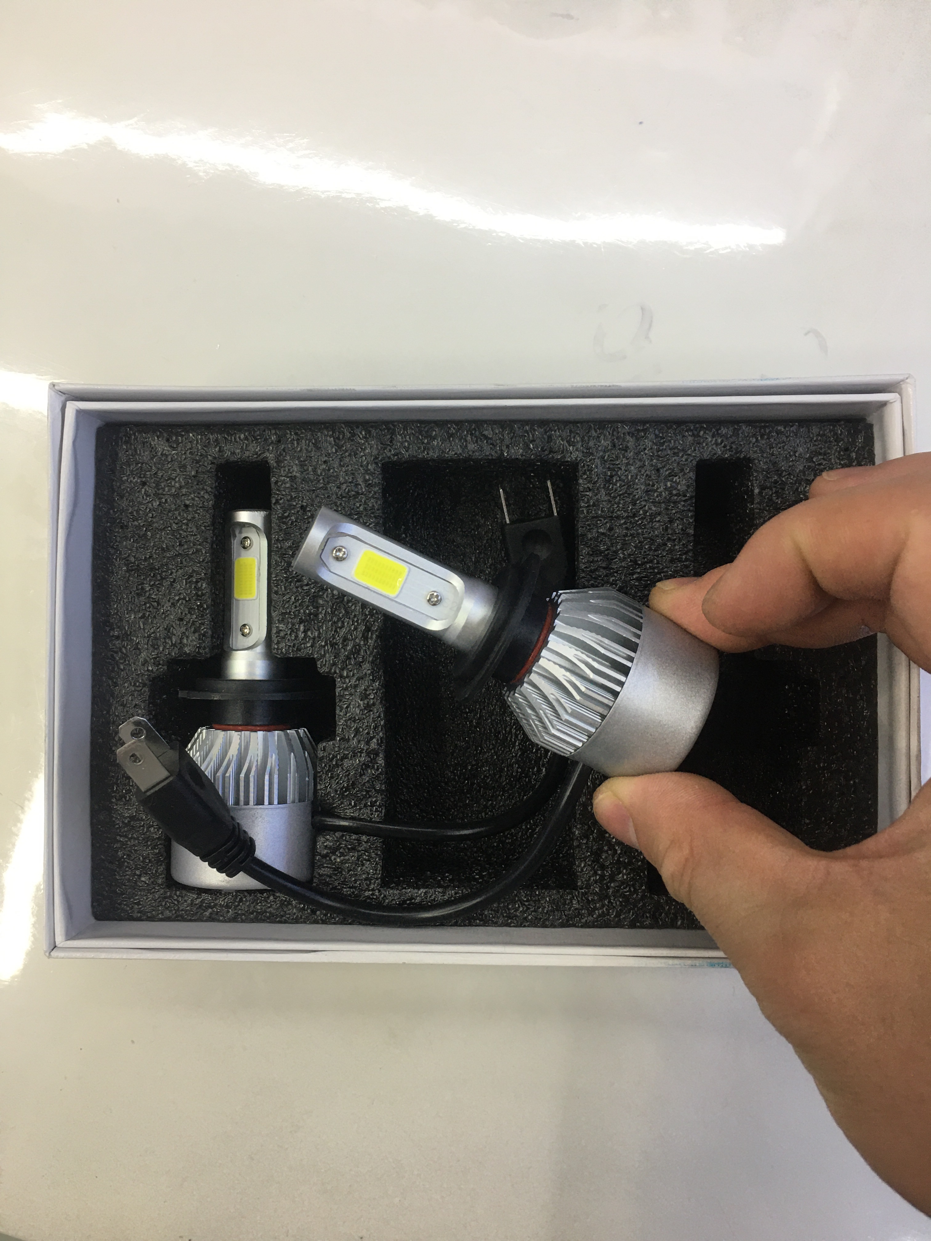 Ultra-bright 25W high beams H4 and H7 car led headlights Specification drawing