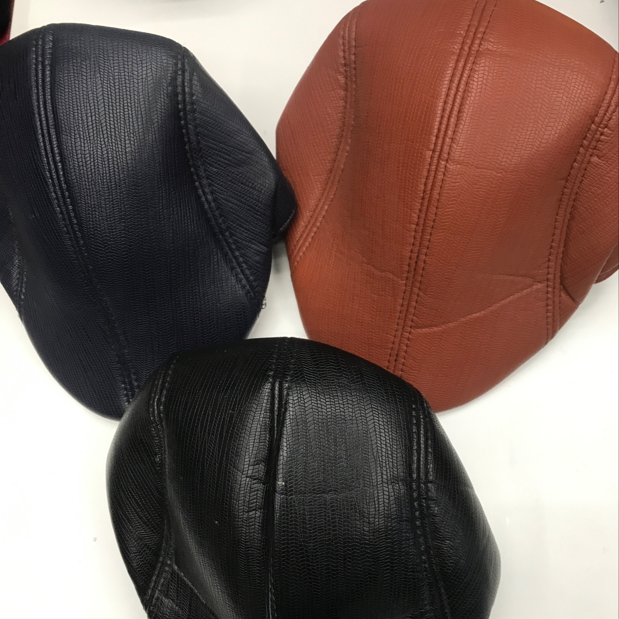 Fashion trend casual leather striped cap thumbnail