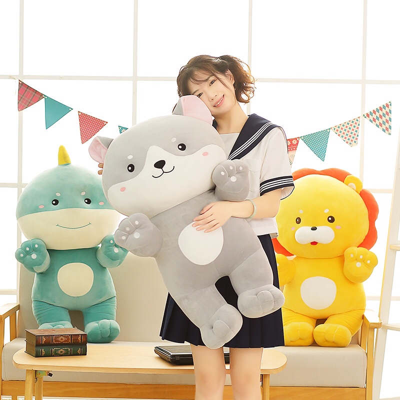 The 2022 new plush toy figurines of lions, dinosaurs, huskies and babies are soft to the touch, comfortable and do not shed Specification image