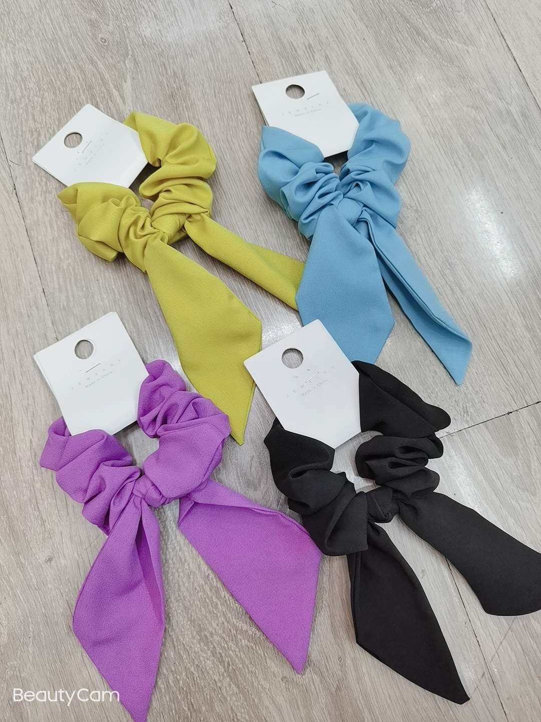 日韩百搭轻奢彩色蝴蝶结飘带头绳发圈皮筋日常