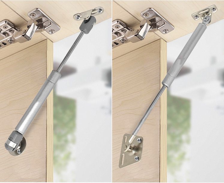 Pneumatic support rod rubber head pneumatic support hydraulic cabinet door ceiling cabinet up and down door support rod pneumatic rod hardware accessories Specification drawing