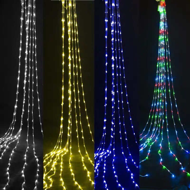 All-people plastic lighting, Christmas decorative lights, LED curtains, water flow lights
