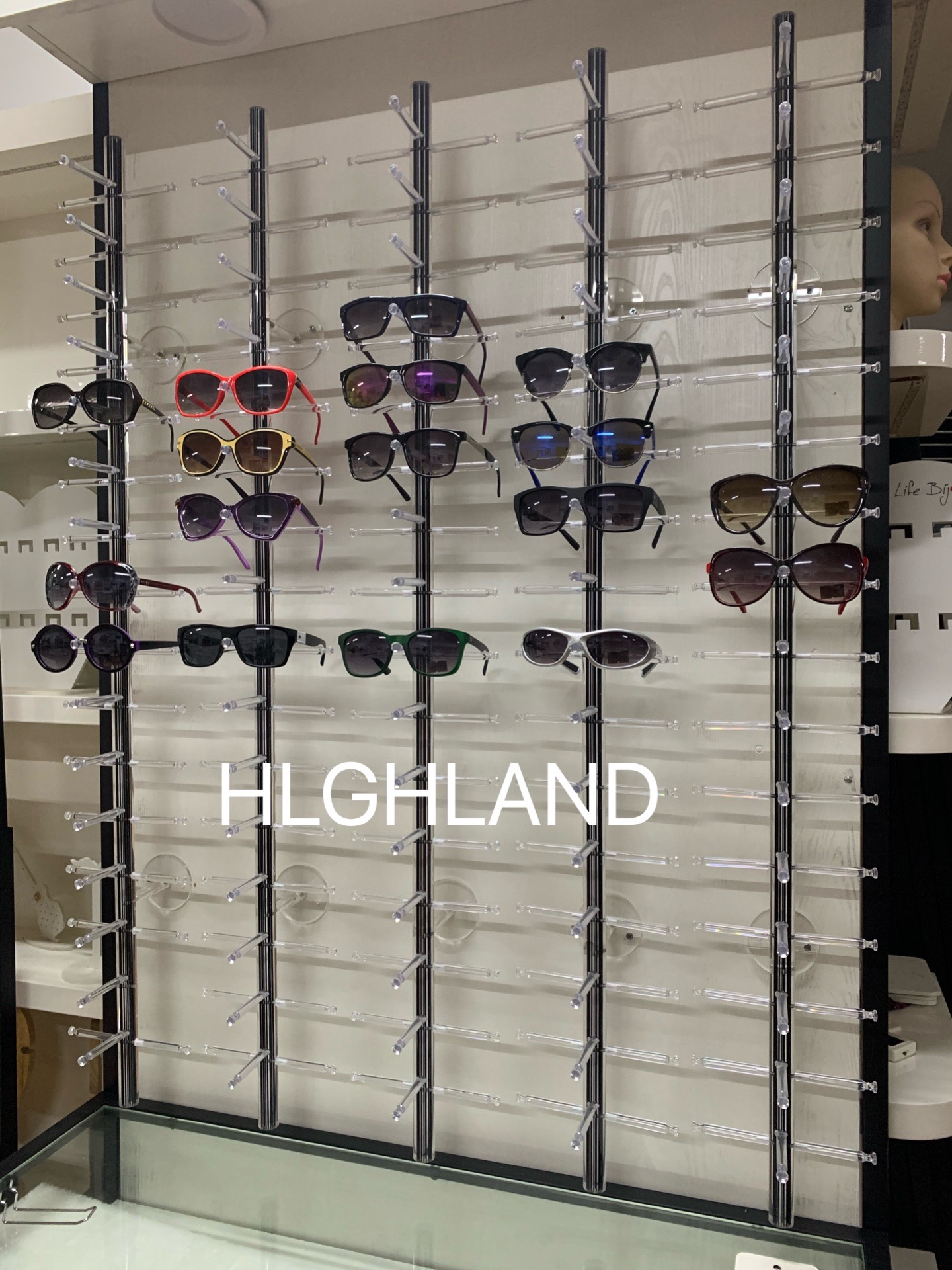 海澜德工厂直销 墙面架墙面挂板眼镜墙面板亚克力板太阳镜架产品图