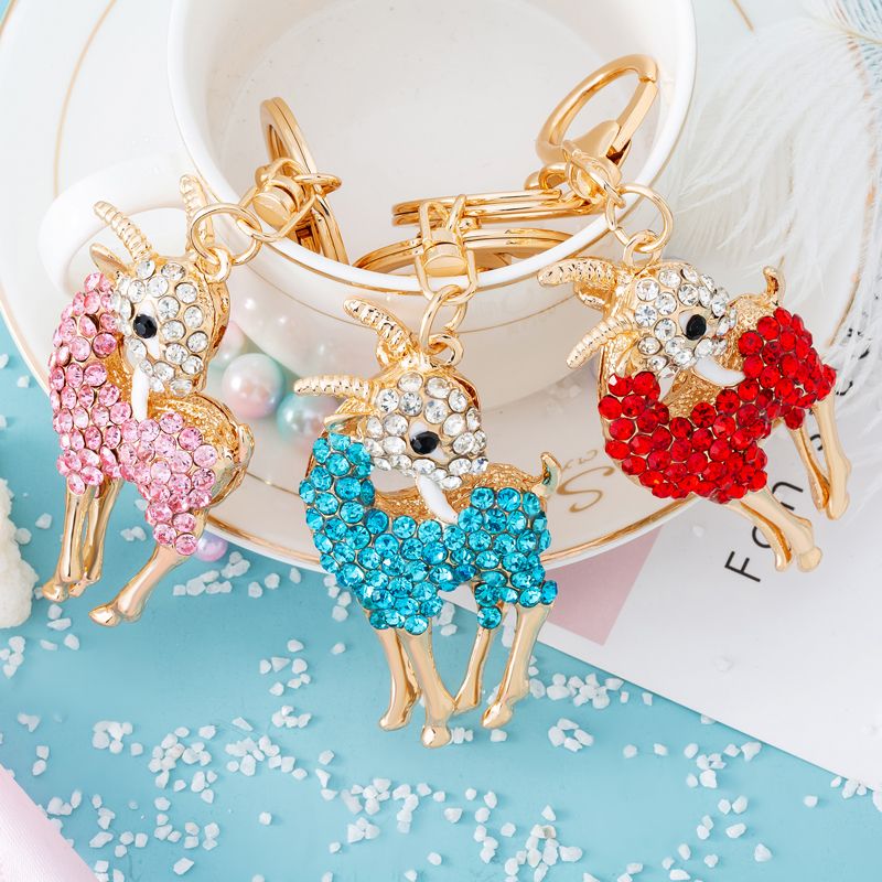 New Year's 12 zodiac goat keychains, car bags, pendants, metal handicrafts and gifts