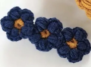 Wool Hand Hook Small Flower details Picture
