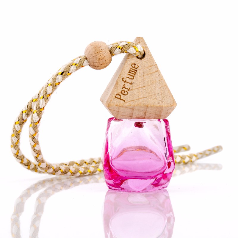 彩色6ml钻石型玻璃香水瓶挂件 金字塔盖菱形香水瓶 量大价优详情图6