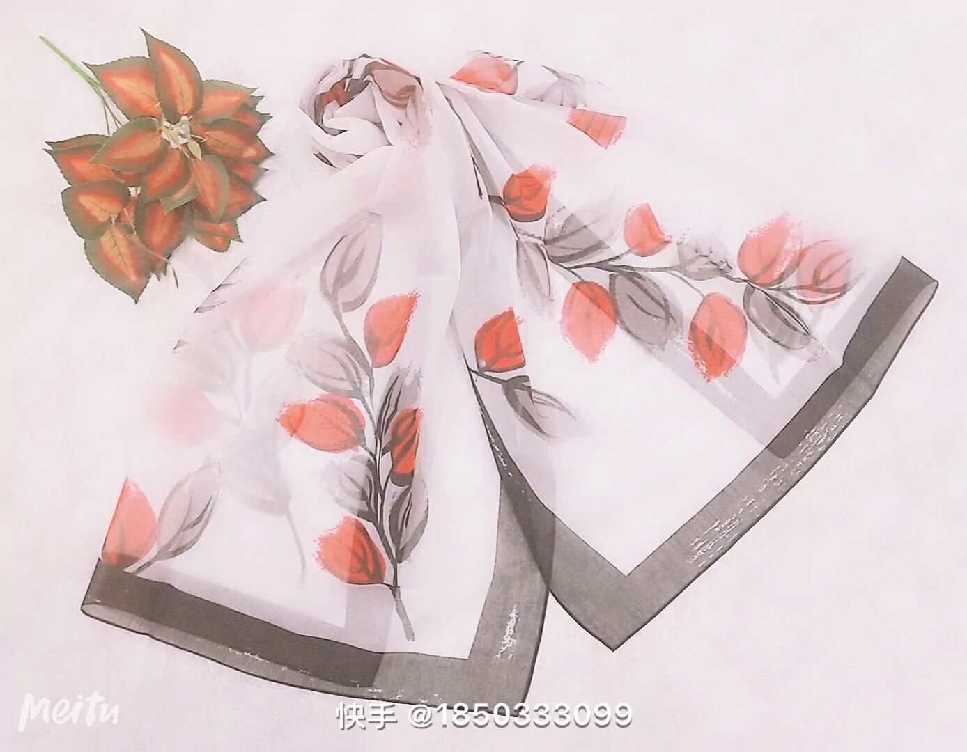 Cotton scarf with silk 6 thumbnail