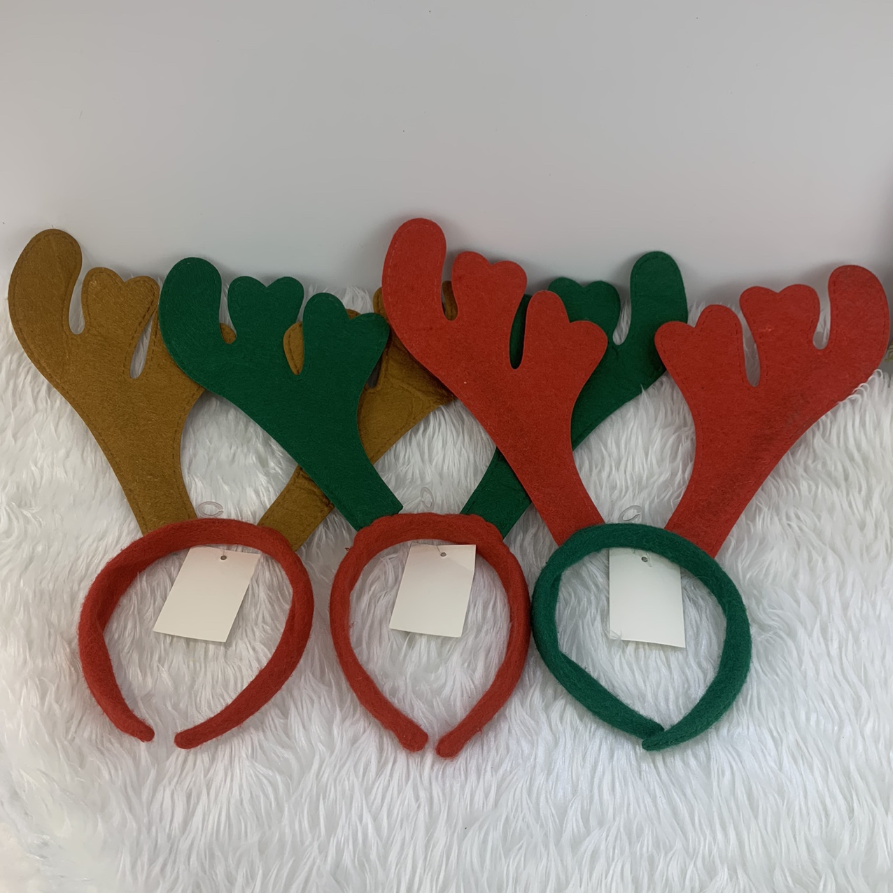 圣诞头扣多色节日气氛装饰鹿造型无纺布外贸爆款出口图