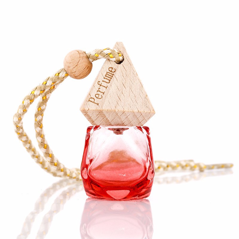 彩色6ml钻石型玻璃香水瓶挂件 金字塔盖菱形香水瓶 量大价优详情图3