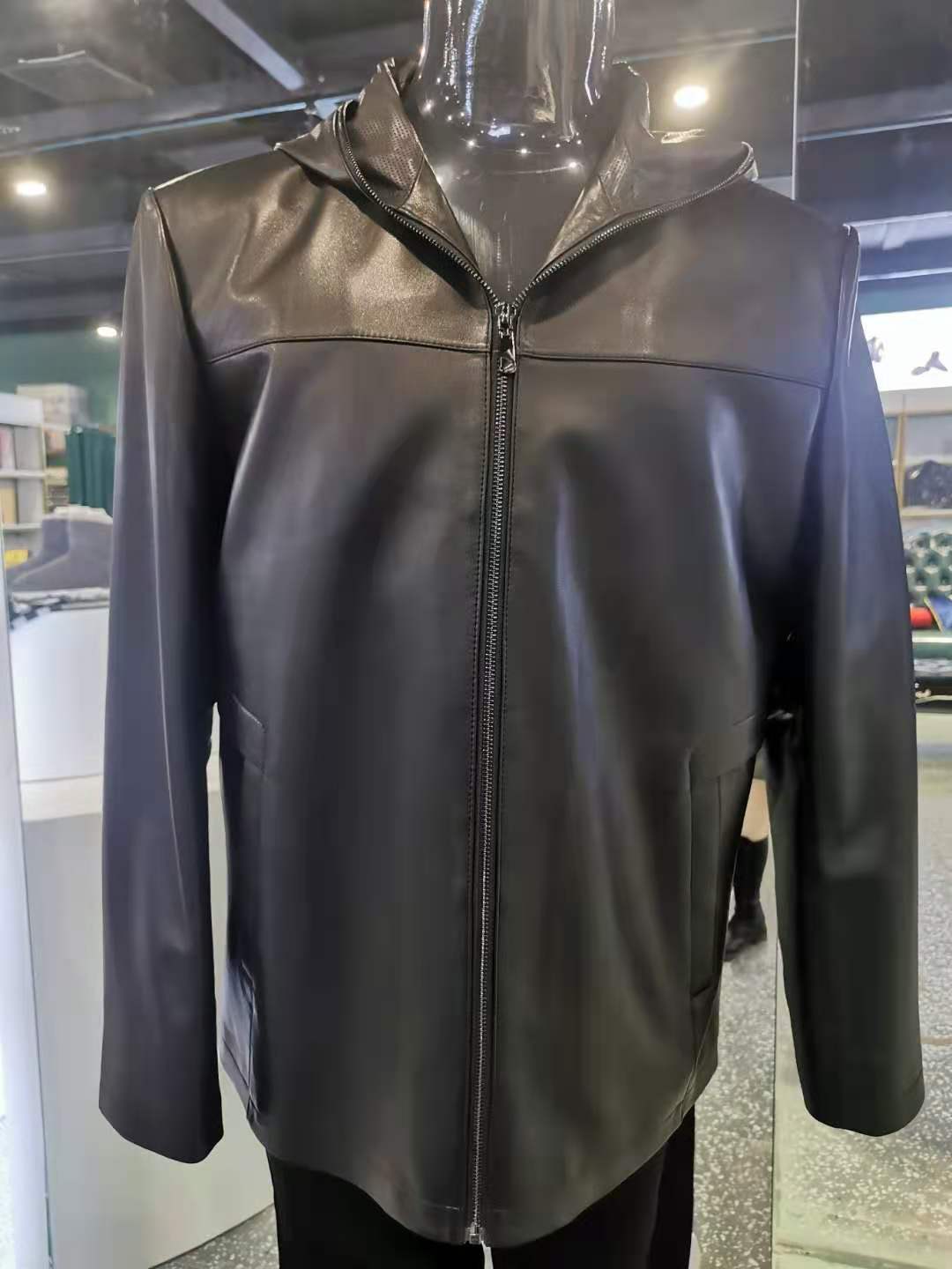 澳大利亚路易阿玛瑞男士皮衣真皮皮衣男绵羊皮外套中年男装皮夹克秋冬款外套潮