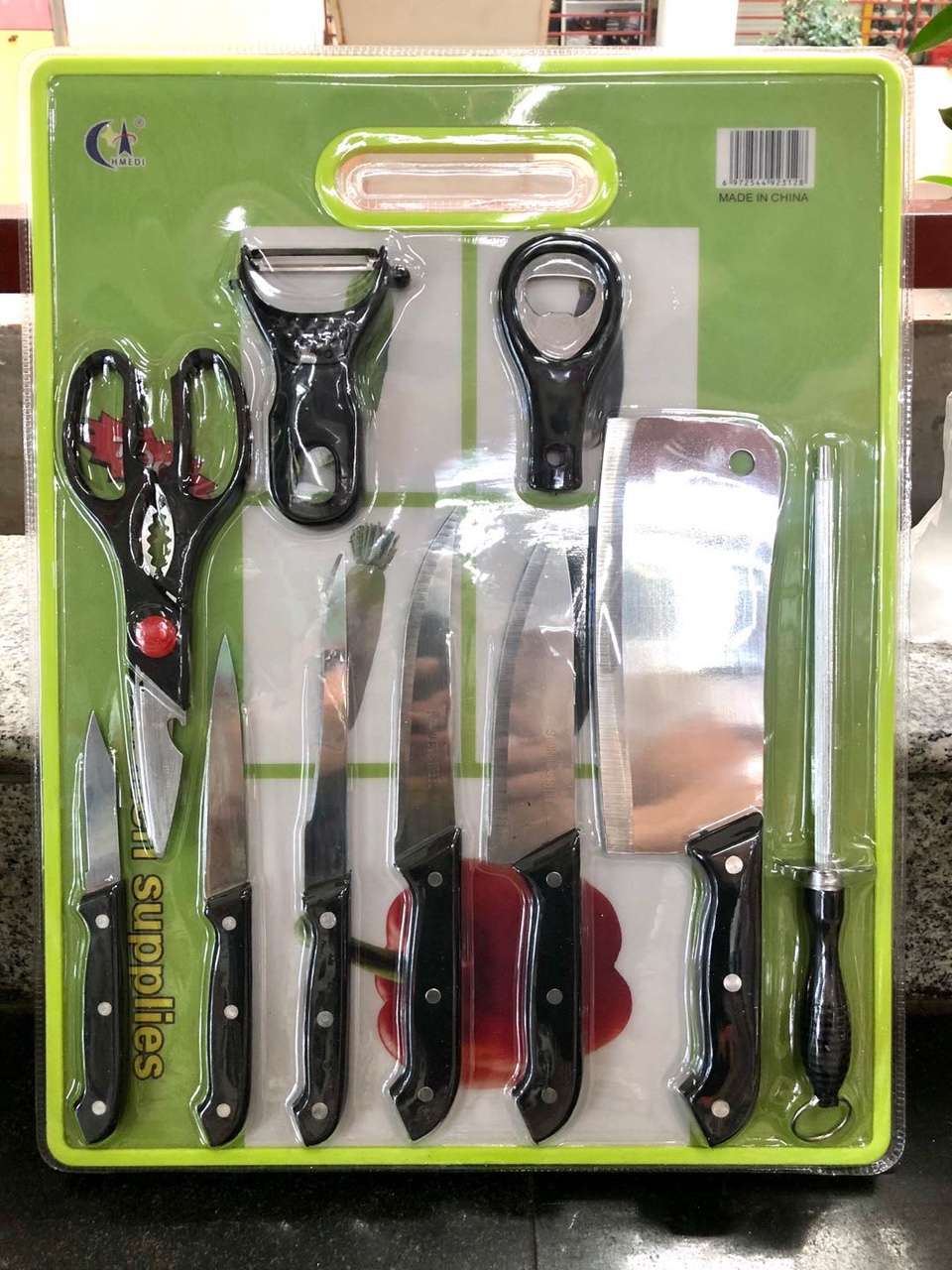 Double-sided cutting board cutlery set 11-piece gift set thumbnail