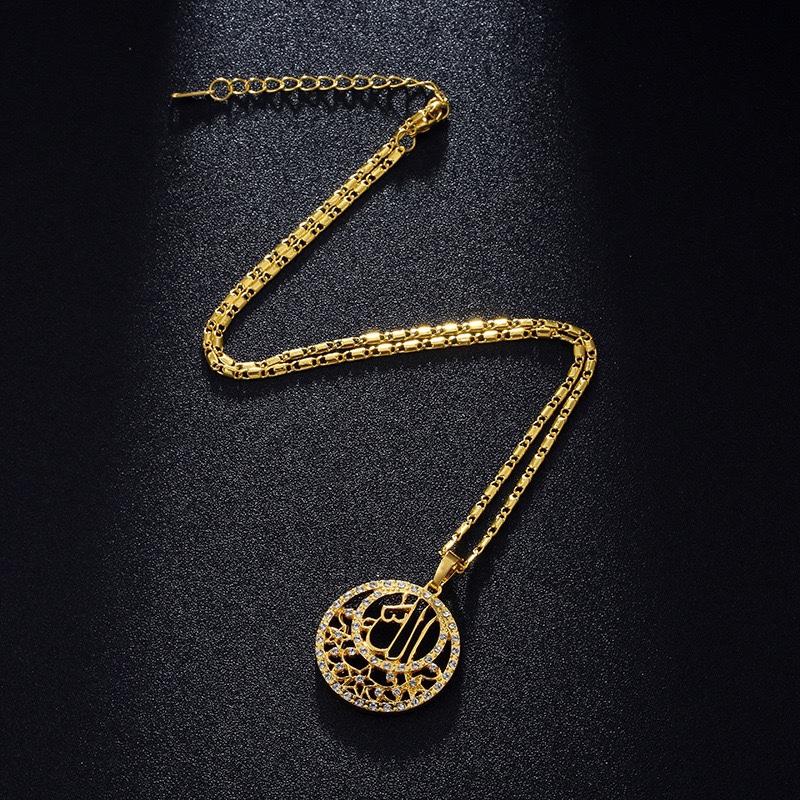 保色电镀24黄铜项链详情图8