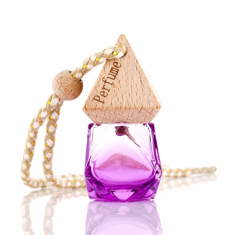 彩色6ml钻石型玻璃香水瓶挂件 金字塔盖菱形香水瓶 量大价优详情图4
