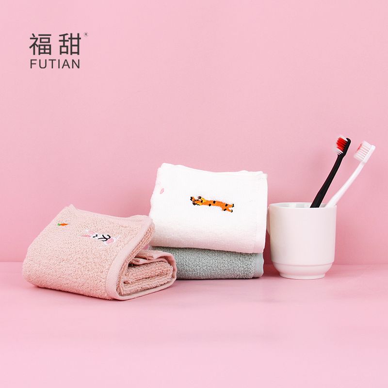 Yiwu Quality Products - Futian - Meteor Shower Children's Towels Cartoon Animal Embroidered Small Towels for Children, Boys and Girls, Baby Face Towels details Picture