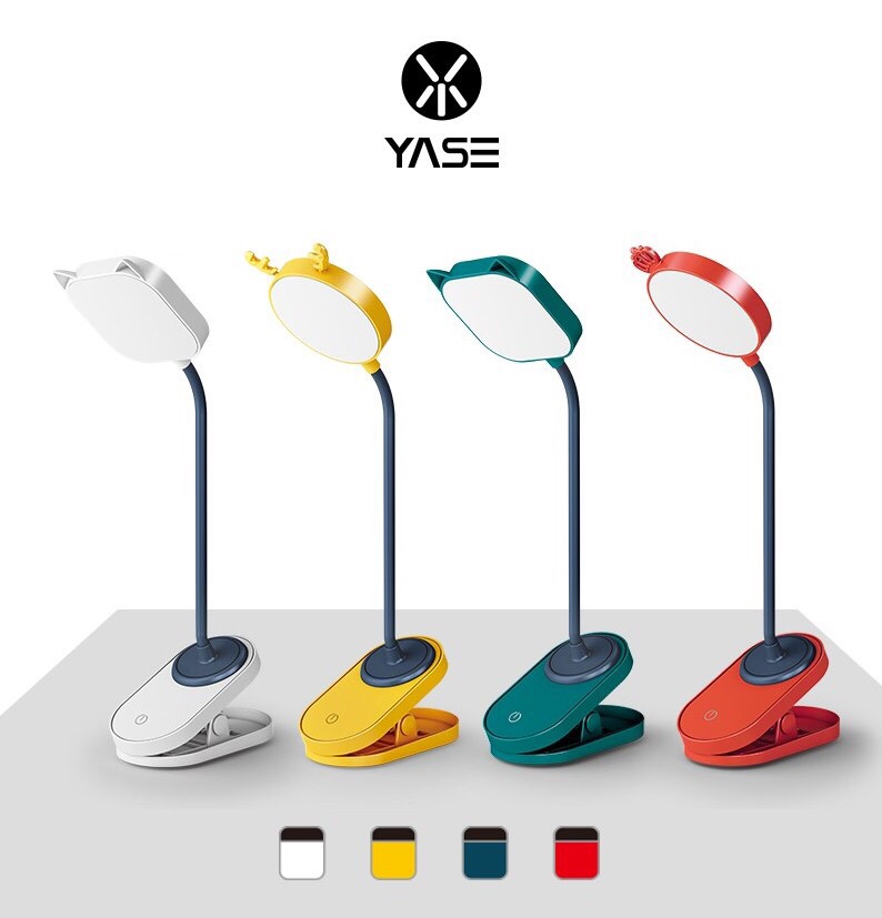 Student learning creative desk lamp with three-step touch clip and make-up mirror lamp thumbnail