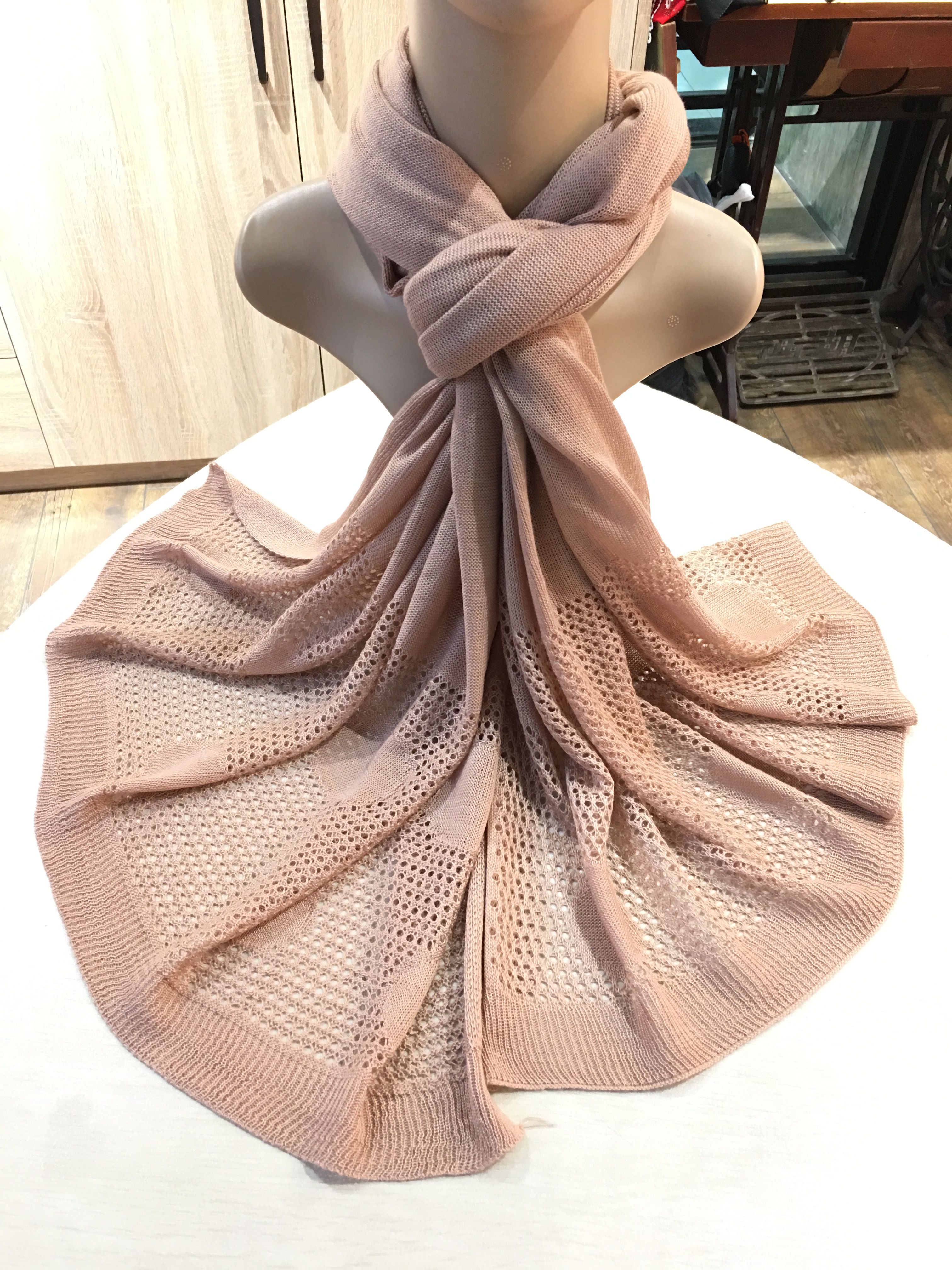 Cotton scarf with silk 10 thumbnail