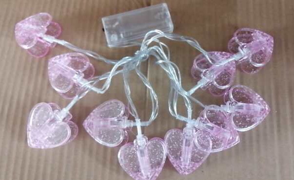All-people plastic lighting fixtures, heart-shaped clip lights, LED room decorations, Christmas outfits