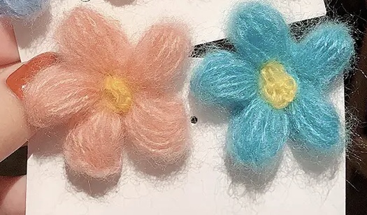 Mohair Hand Hook Bubble Flowers Specification drawing