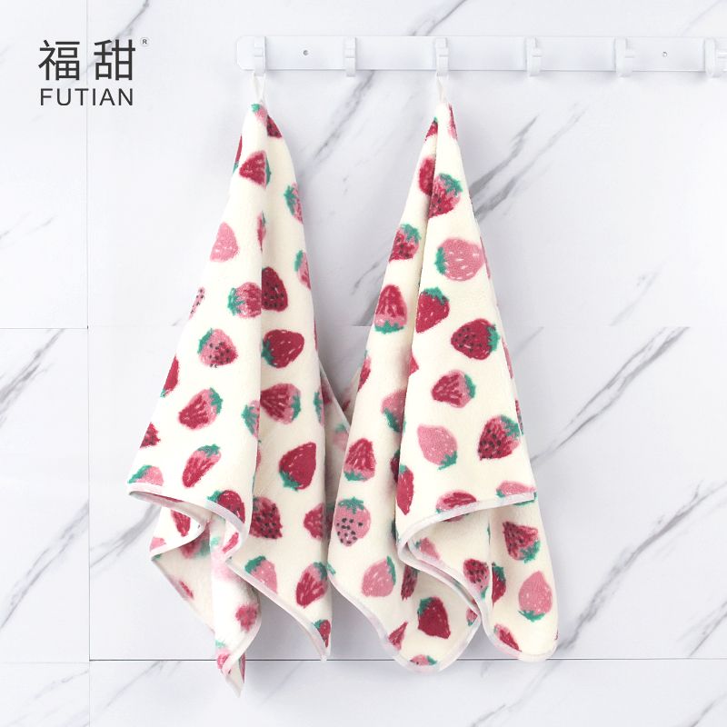 Yiwu Quality Products - Futian - Coral Fleece Super Absorbent Towel Bath Towel Set, Fashionable Printed Soft Towel Set, Skin-Friendly Two-piece Set Specification image