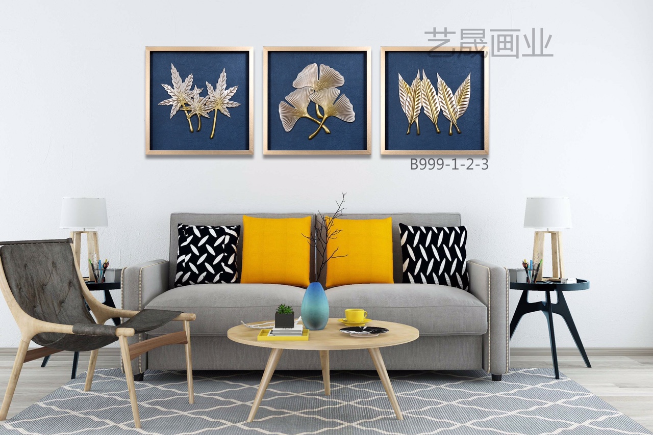 现代简约大气客厅浮雕画抽象轻奢画沙发背景墙高端壁画立体装饰画