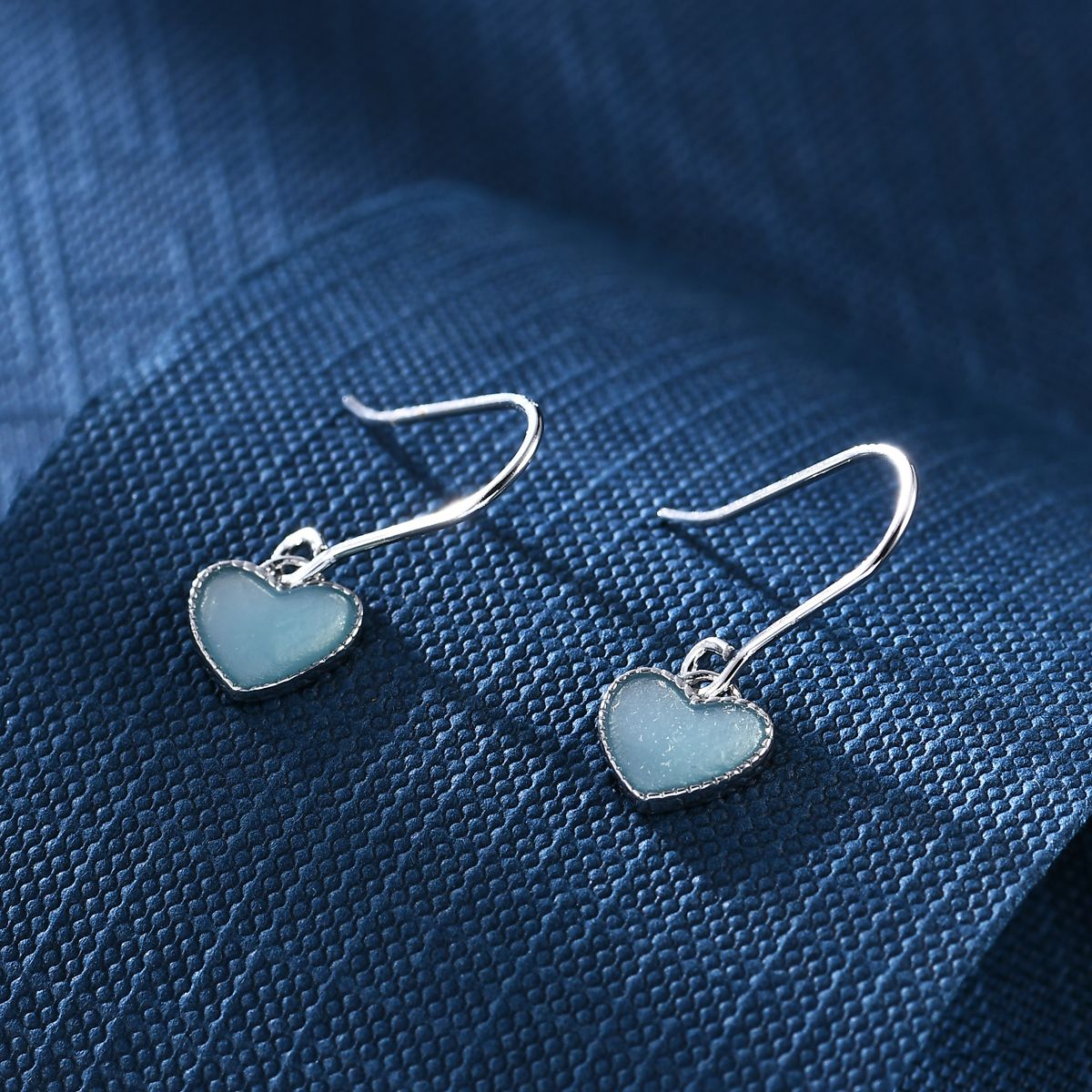 Anton Head Wolf 925 sterling silver blue heart-shaped earrings, free shipping for orders starting from one piece