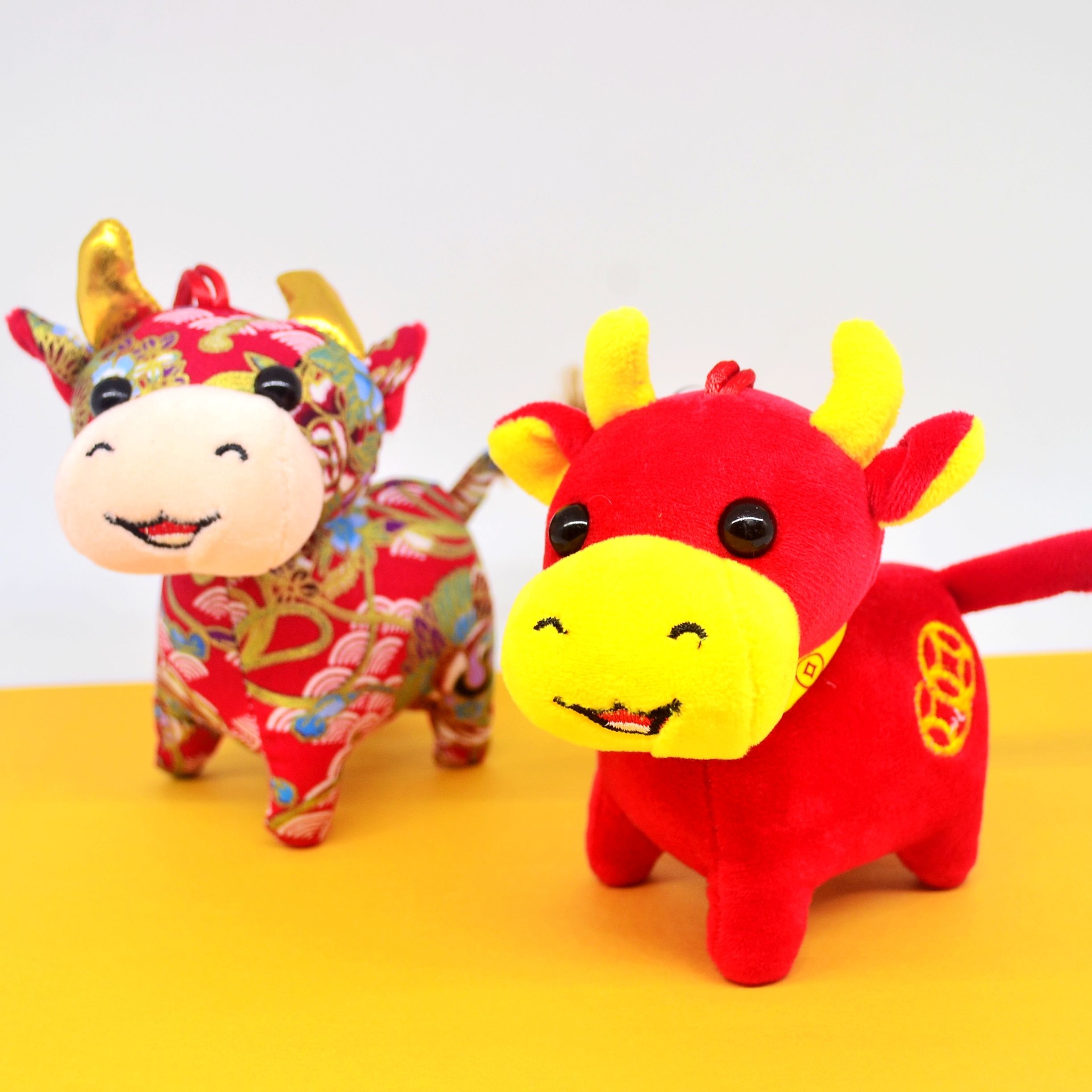 In 2021, the year of the Ox mascot doll stand cattle plush toy manufacturers wholesale lucky festival cattle