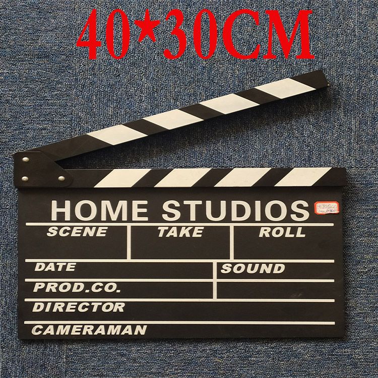 拍照道具摆件导演板木制场记板抖音视频拍摄网红直播间装饰摄影白底实物图