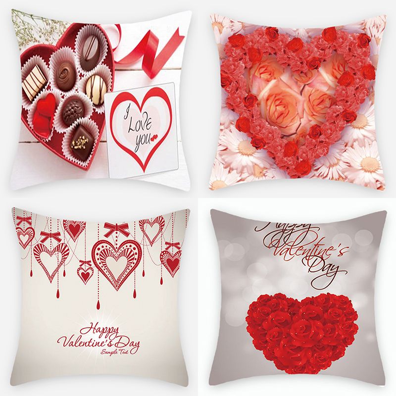 Amazon sells Digital printed pillow cases for Valentine's Day, sofa cushions for office chairs and linen headrests for wholesale