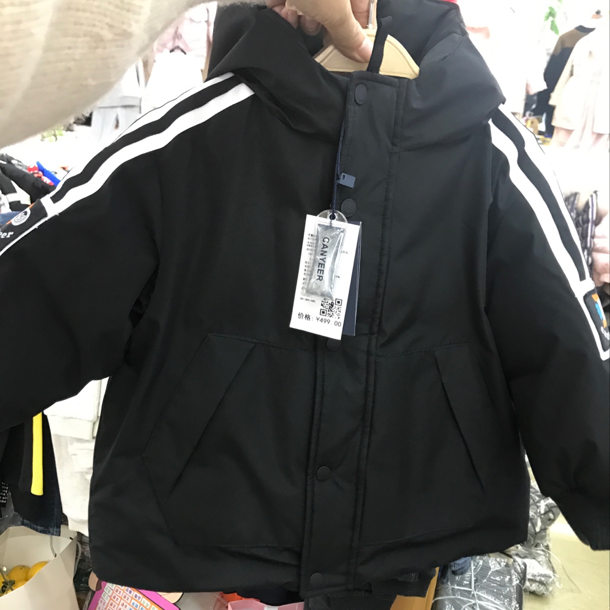 新款品牌儿童羽绒服 白鸭绒